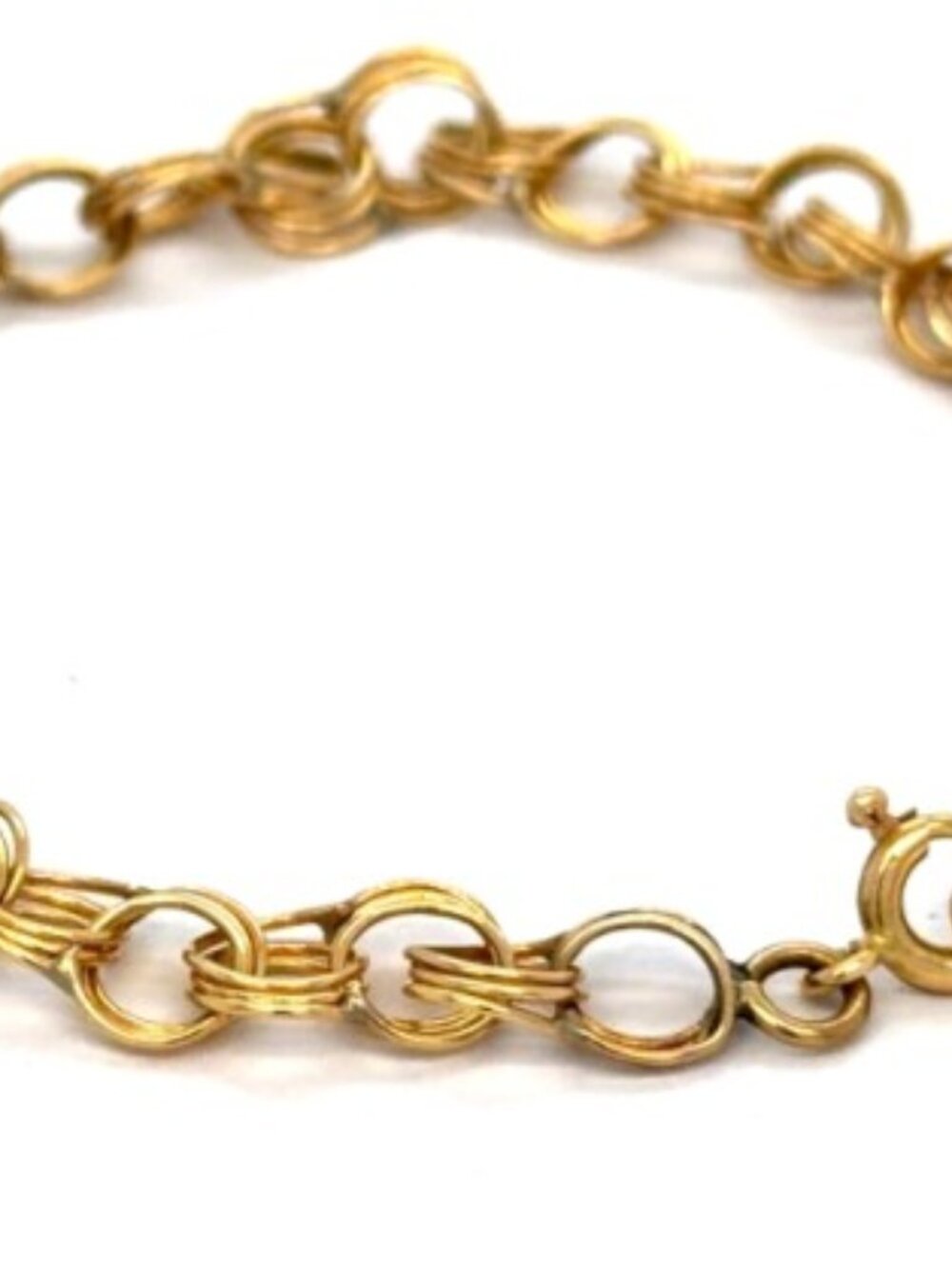14K Solid Yellow Gold Charm Bracelet
